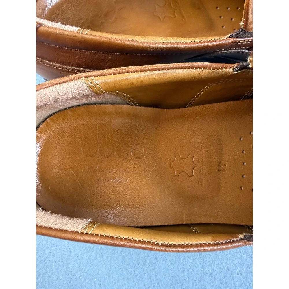 ECCO Edinburgh Loafers Mens EU‎ 41 US 7.5 Brown Leather Slip On Dress Shoes